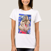Waisenschwarzes | Krystal Goderitch - Blumenskizze T-Shirt (Vorderseite)