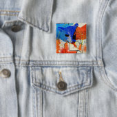 Waisenschwarzes | M - Schaf-Masken-Silhouette Button (Beispiel)