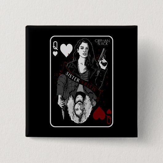 Waisenschwarzes | Sarah u. Helena - Button (Vorderseite)