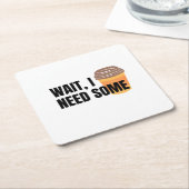 Wait, I Need Coffee – Funny Coffee Cup Quote Desig Rechteckiger Pappuntersetzer (angewinkelt)