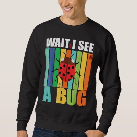 Wait I See A Bug  Bug Entomology Insects 1 Sweatshirt (Vorderseite)