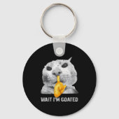 Wait I'm Goated Cat Silly Cats Meme Costume Men Wo Schlüsselanhänger (Vorderseite)