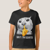 Wait I'm Goated Cat Silly Cats Meme Costume Men Wo T-Shirt (Vorderseite)