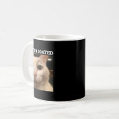 Wait I'm Goated Cat Silly Funny Cat Meme Men Women Kaffeetasse (Vorderseite Links)