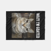 Wait Im Goated Cat Spaß Meme Fleecedecke (Vorderseite (Horizontal))