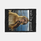 Wait I'm Goated Funny Thinking Monkey Meme Brainro Fleecedecke (Vorderseite (Horizontal))