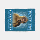 Wait I'm Goated Funny Thinking Monkey Meme Brainro Fleecedecke (Vorderseite (Horizontal))