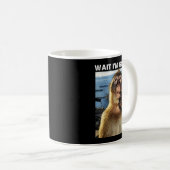 Wait I'm Goated Funny Thinking Monkey Meme Brainro Kaffeetasse (VorderseiteRechts)