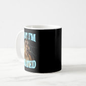 Wait I'm Goated Funny Thinking Monkey Meme Brainro Kaffeetasse (Vorderseite Links)