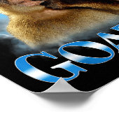 Wait I'm Goated Funny Thinking Monkey Meme Brainro Poster (Ecke)