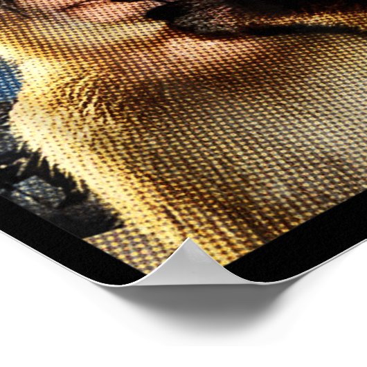 Wait I'm Goated Funny Thinking Monkey Meme Brainro Poster (Ecke)