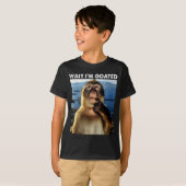 Wait I'm Goated Funny Thinking Monkey Meme Brainro T-Shirt (Vorne ganz)