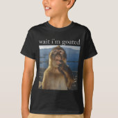 Wait I'm Goated Funny Thinking Monkey Meme Gen Z H T-Shirt (Vorderseite)