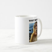 Wait I'm Goated Y2k Funny Thinking Monkey Meme Bra Kaffeetasse (VorderseiteRechts)