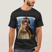 Wait I'm Goated Y2k Funny Thinking Monkey Meme Bra T-Shirt (Vorderseite)