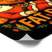 Wait Your Turn Fat Boy Funny Thanksgiving Santa An Poster (Ecke)