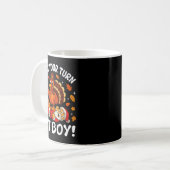 Wait Your Turn Fat Boy Funny Thanksgiving Turkey C Kaffeetasse (Vorderseite Links)