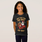 🎅🦃Wait Your Turn Fat Boy! Funny Turkey vs Santa  T-Shirt (Vorne ganz)