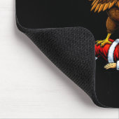 Wait Your Turn Fat Boy Turkey And Santa Sign Mousepad (Ecke)