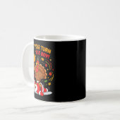 Wait Your Turn Fat Boy Turkey Santa Thanksgiving C Kaffeetasse (Vorderseite Links)