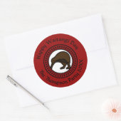 Waitangi Day Bearbeiten Text aus Neuseeland Runder Aufkleber (Umschlag)