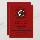 Waitangi Day kann Text bearbeiten Neuseeland Einladung (Vorne/Hinten)