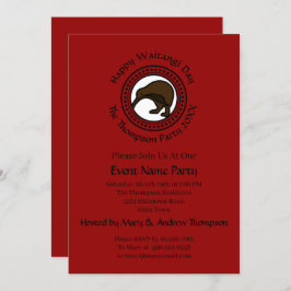 Waitangi Day kann Text bearbeiten Neuseeland Einladung