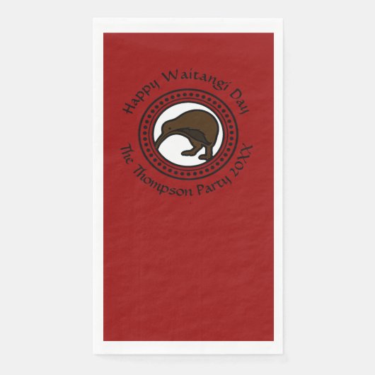 Waitangi Day kann Text bearbeiten Neuseeland Serviette (Vorderseite)