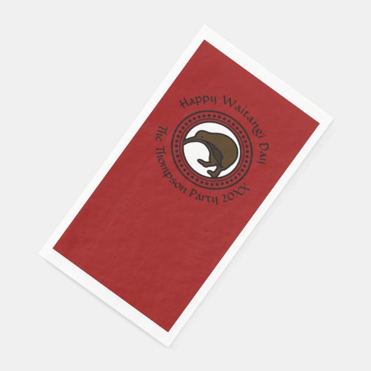 Waitangi Day kann Text bearbeiten Neuseeland Serviette (Ecke)