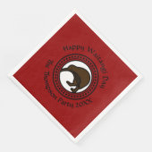 Waitangi Day kann Text bearbeiten Neuseeland Serviette (Ecke)