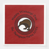 Waitangi Day kann Text bearbeiten Neuseeland Serviette (Vorderseite)
