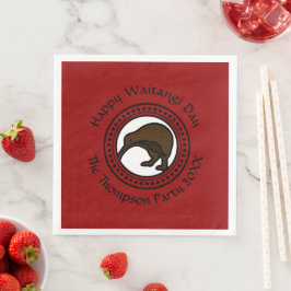 Waitangi Day kann Text bearbeiten Neuseeland Serviette