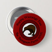 Waitangi Day kann Text bearbeiten New Zealand groß Button (Vorne & Hinten)