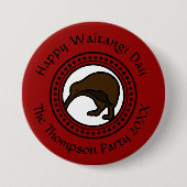 Waitangi Day kann Text bearbeiten New Zealand groß Button (Vorderseite)
