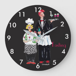 waiter wall clock große wanduhr