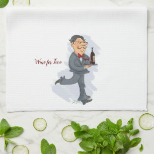 Waiter Wein für zwei Küchentücher