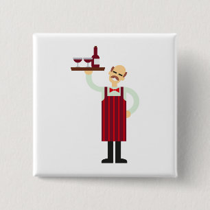 Waiter with Wine Button