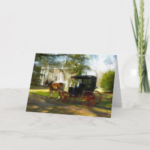 Waiting for Belle Horse and Buggy Karte