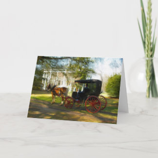 Waiting for Belle Horse and Buggy Karte
