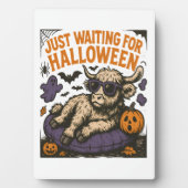 Waiting For Halloween Highland Cow Fotoplatte (Vorderseite)