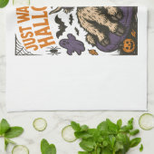 Waiting For Halloween Highland Cow Geschirrtuch (Gefaltet)