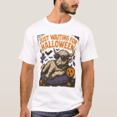 Waiting For Halloween Highland Cow T-Shirt (Vorderseite)