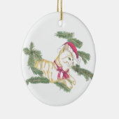 Waiting for Santa kitty Keramik Ornament (Rechts)