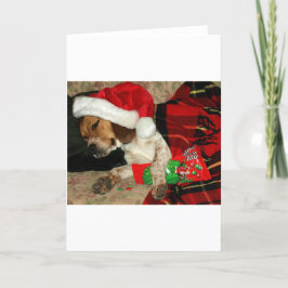 Waiting for Santa- Snoopy Beagle Dog Christmas Feiertagskarte