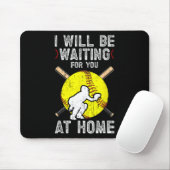 Waiting For You Girls Softll Catcher Softll Player Mousepad (Mit Mouse)