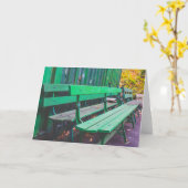 Waiting Green Park Benches Karte (Gelbe Blume)