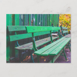 Waiting Green Park Benches Postkarte