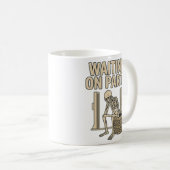 Waiting On Parts Funny Skeleton Auto Mechanic Kaffeetasse (VorderseiteRechts)