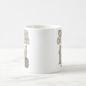 Waiting On Parts Funny Skeleton Auto Mechanic Kaffeetasse (Mittel)