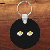 Waiting To Stuff My Face Deviled Eggs Couple Thank Schlüsselanhänger (Vorderseite)